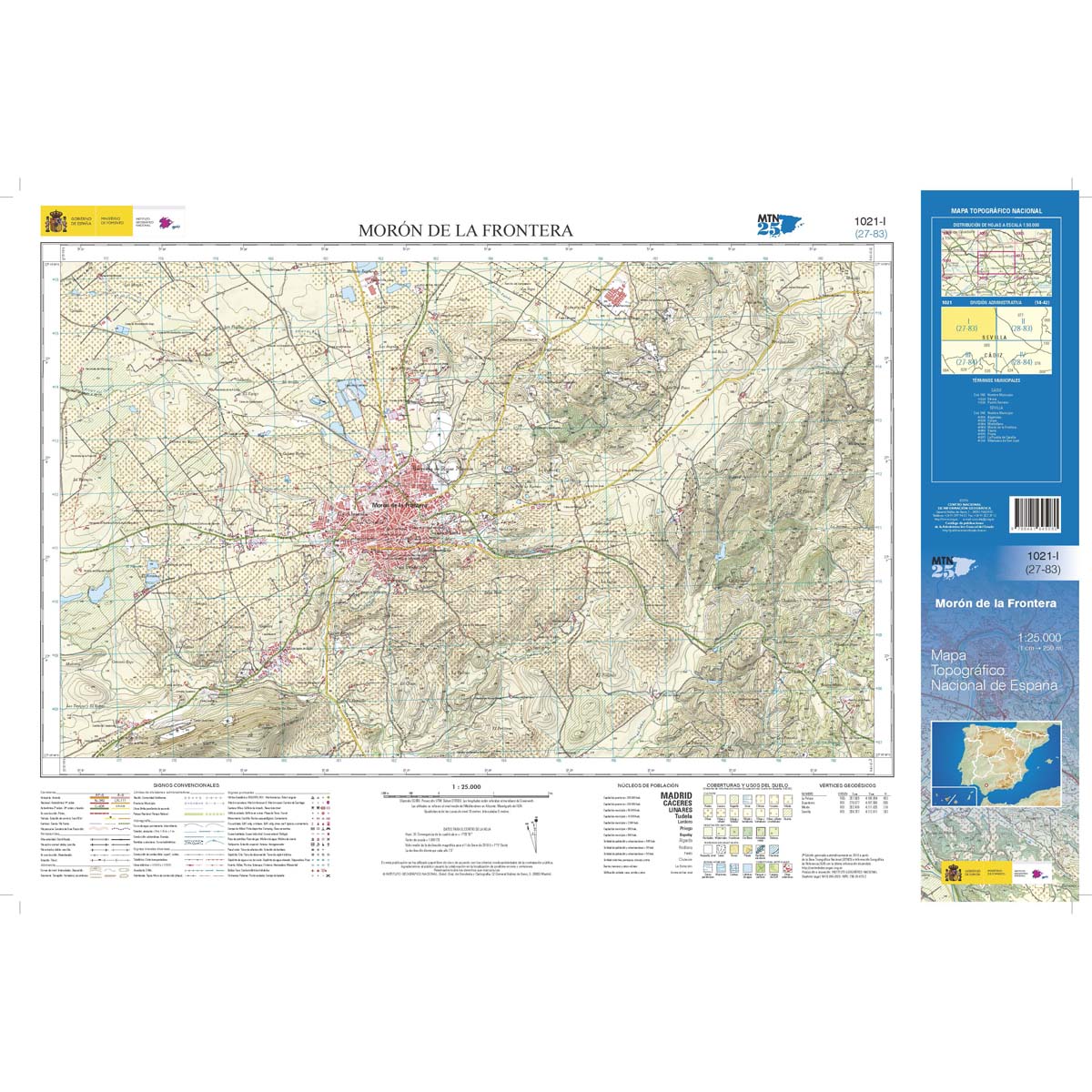 Online bestellen: Topografische kaart 1021-I Morón de la Frontera | CNIG - Instituto Geográfico Nacional1