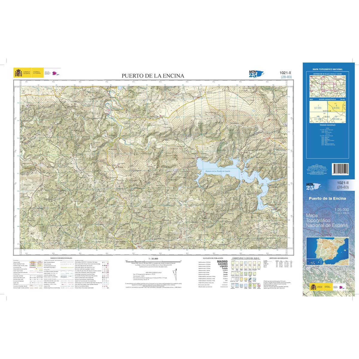 Online bestellen: Topografische kaart 1021-II Puerto de la Encina | CNIG - Instituto Geográfico Nacional1