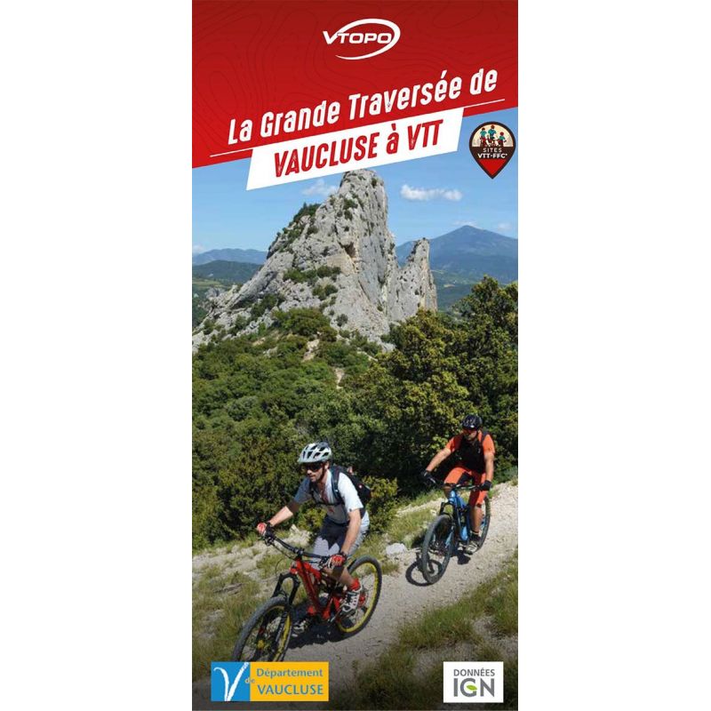 Online bestellen: Fietskaart Grande traversée de Vaucluse à VTT | Vtopo