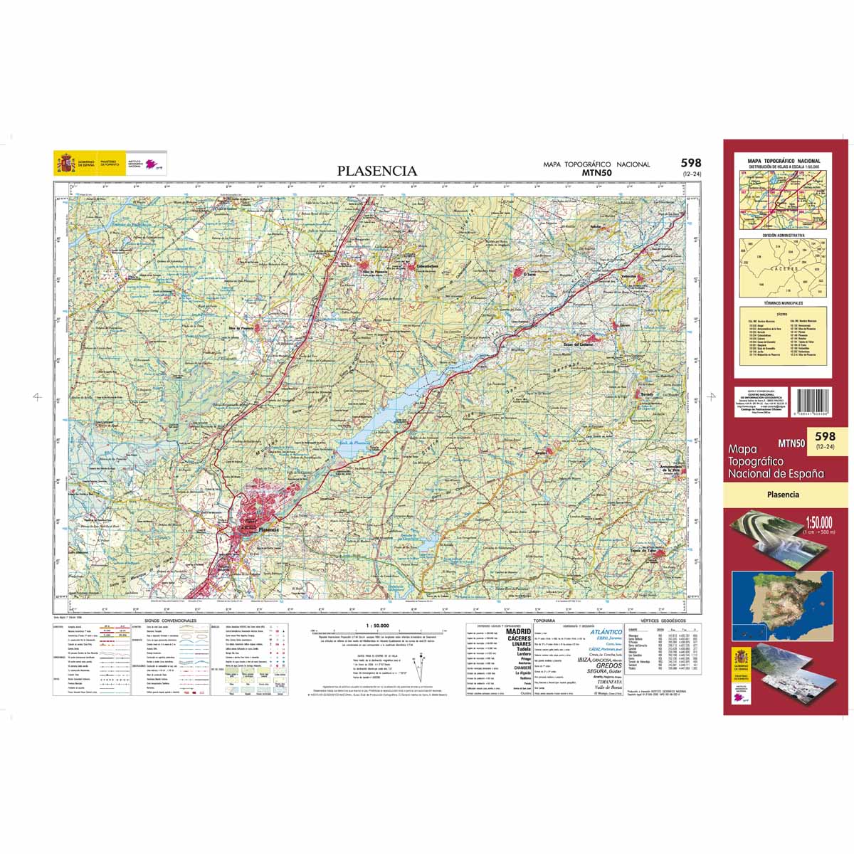 Online bestellen: Topografische kaart 598 MT50 Plasencia | CNIG - Instituto Geográfico Nacional1