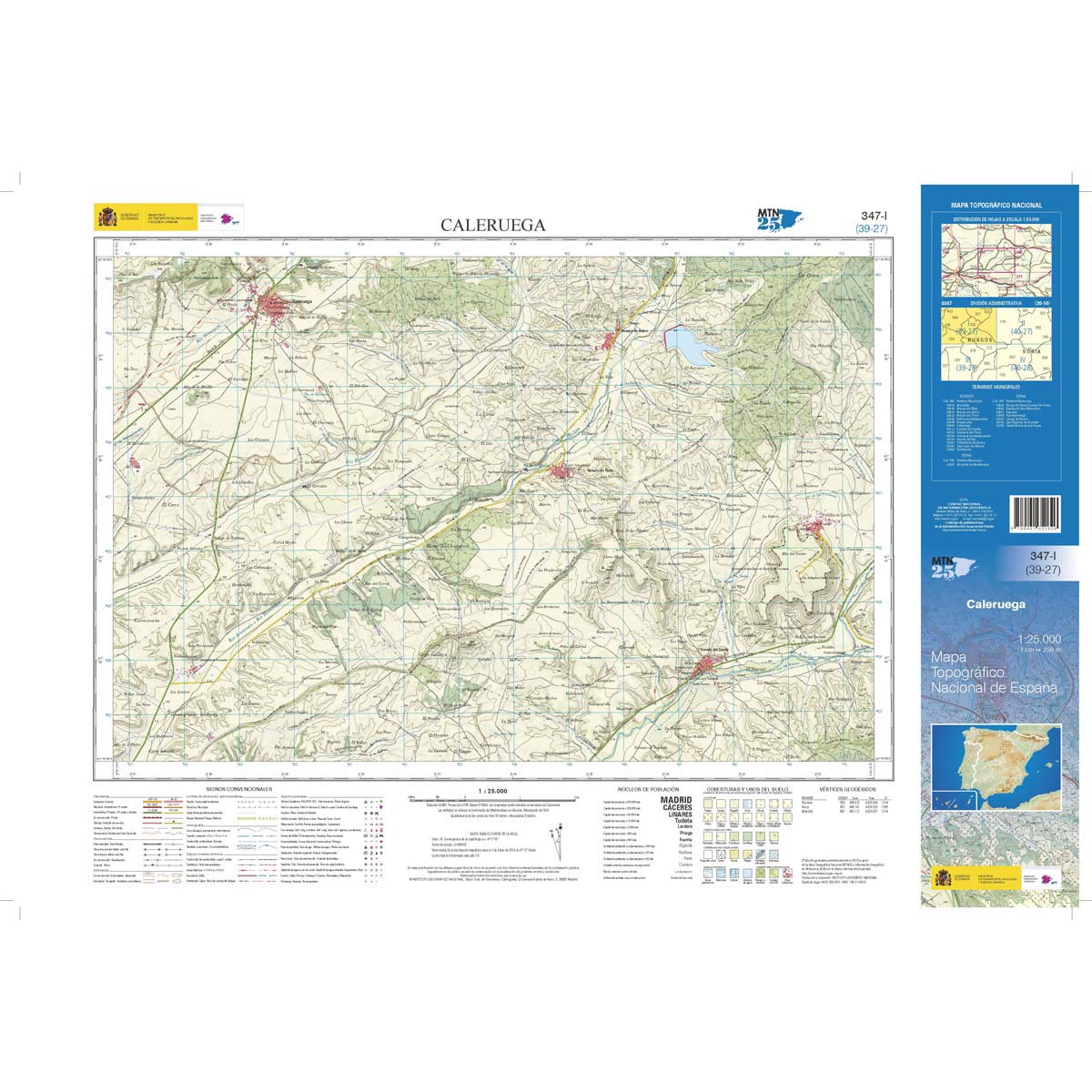 Online bestellen: Topografische kaart 347-I Caleruega | CNIG - Instituto Geográfico Nacional1