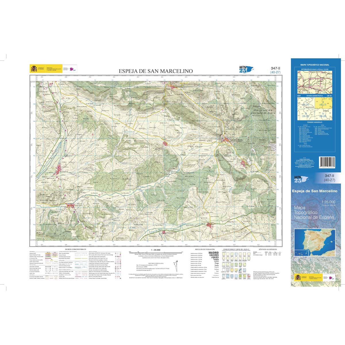 Online bestellen: Topografische kaart 347-II Espeja de San Marcelino | CNIG - Instituto Geográfico Nacional1