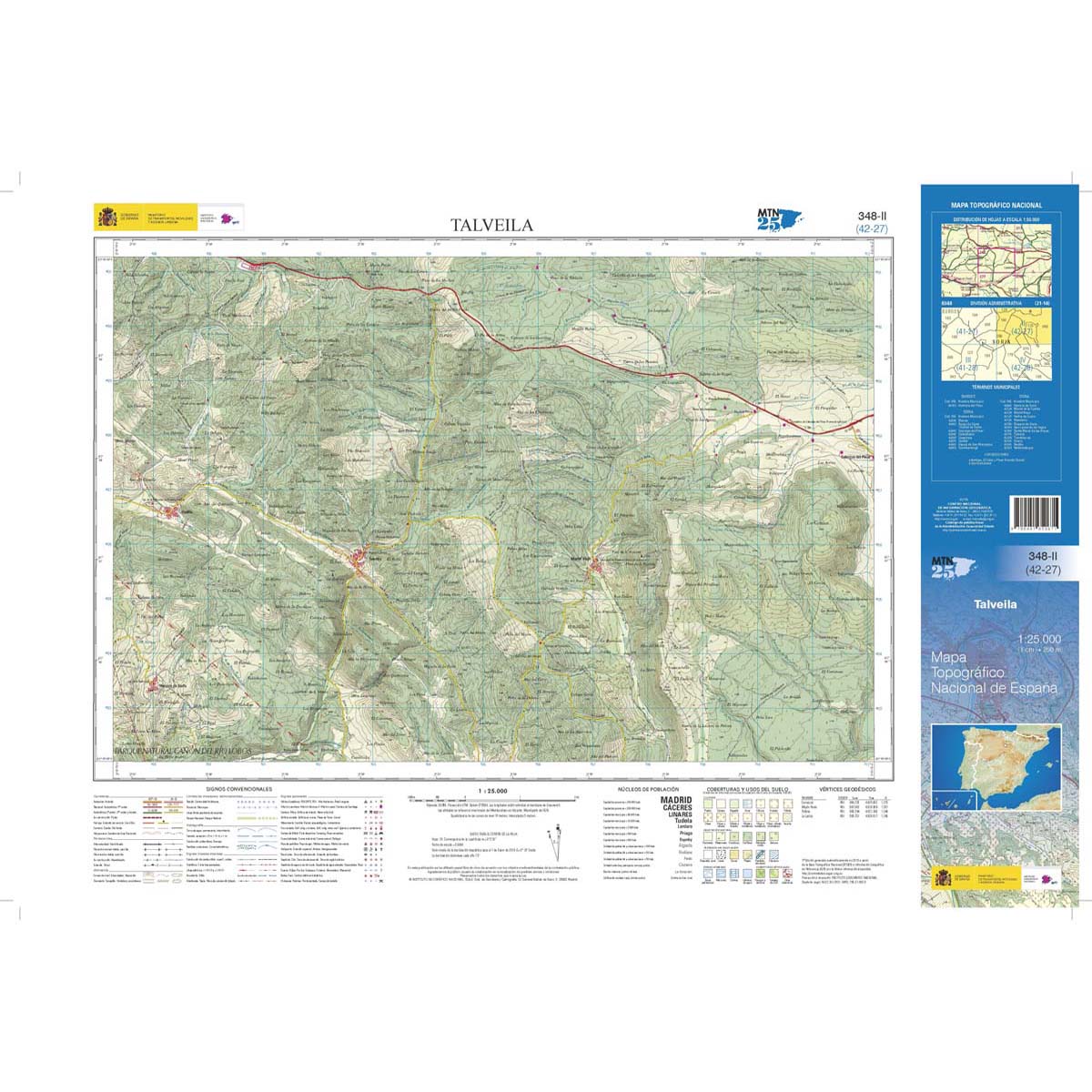 Online bestellen: Topografische kaart 348-II Talveila | CNIG - Instituto Geográfico Nacional1