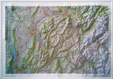 Online bestellen: Reliëfkaart 60172 Annecy / Mont-Blanc met voelbaar 3D reliëf | 79 x 106 cm | IGN - Institut Géographique National