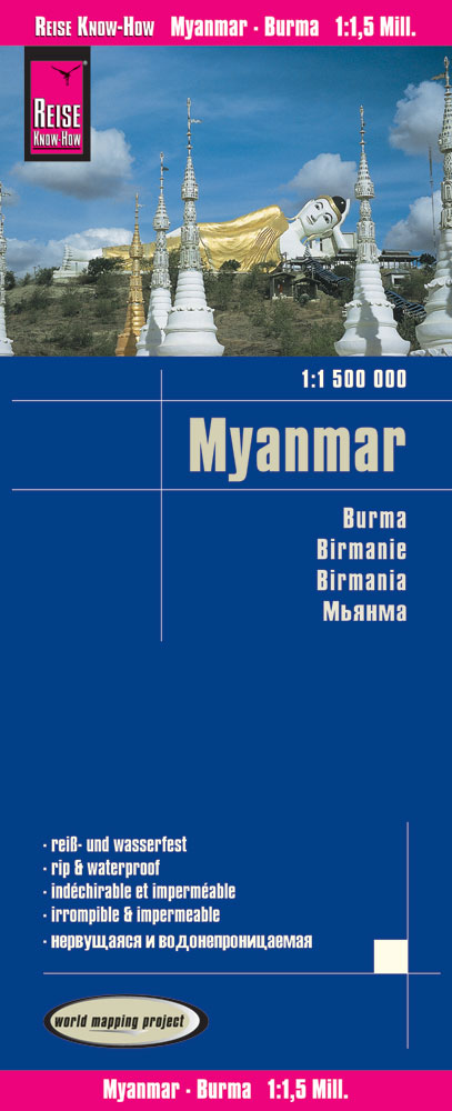 Online bestellen: Wegenkaart - landkaart Myanmar - Birma | Reise Know-How Verlag