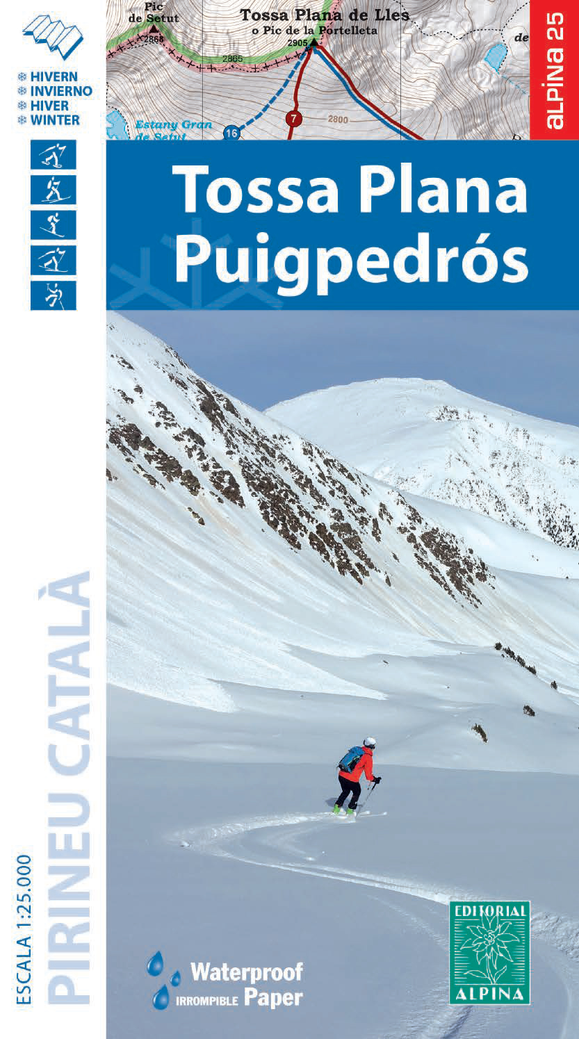 Online bestellen: Wandelkaart Tossa Plana - Puigpedros winter | Editorial Alpina