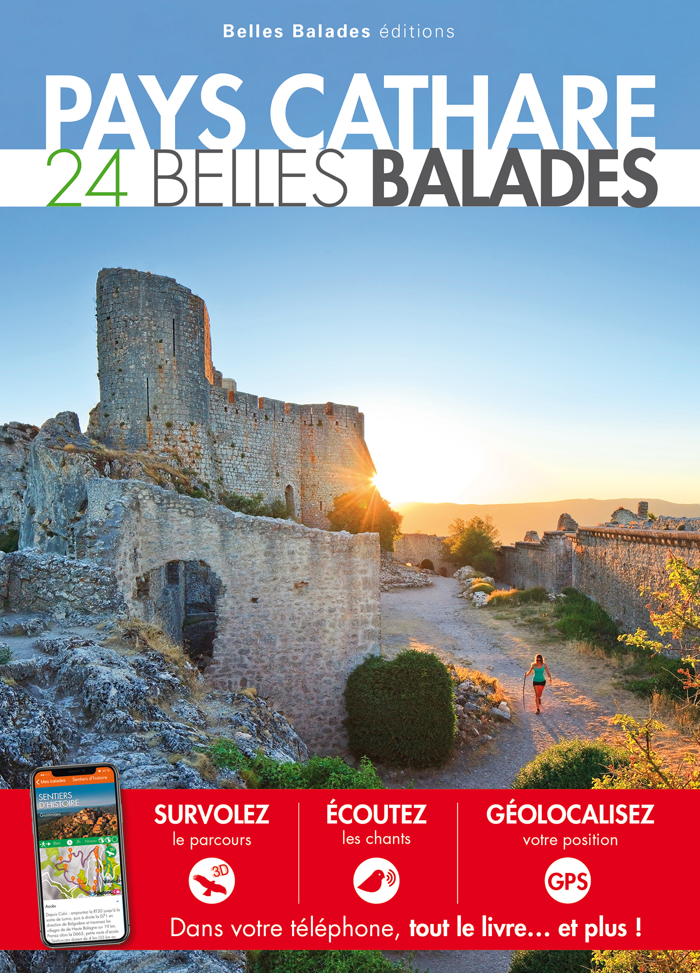 Online bestellen: Wandelgids Pays Cathare 24 belles balades | Belles Balades