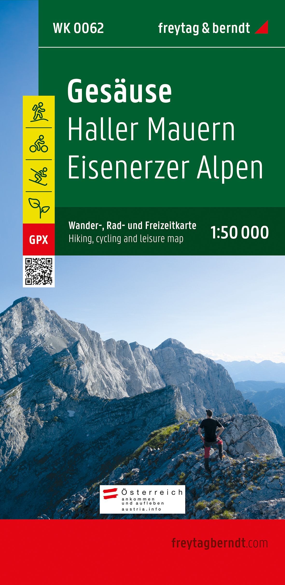 Online bestellen: Fietskaart - Wandelkaart 062 Gesäuse - Haller Mauern - Eisenerzer Alpen | Freytag & Berndt