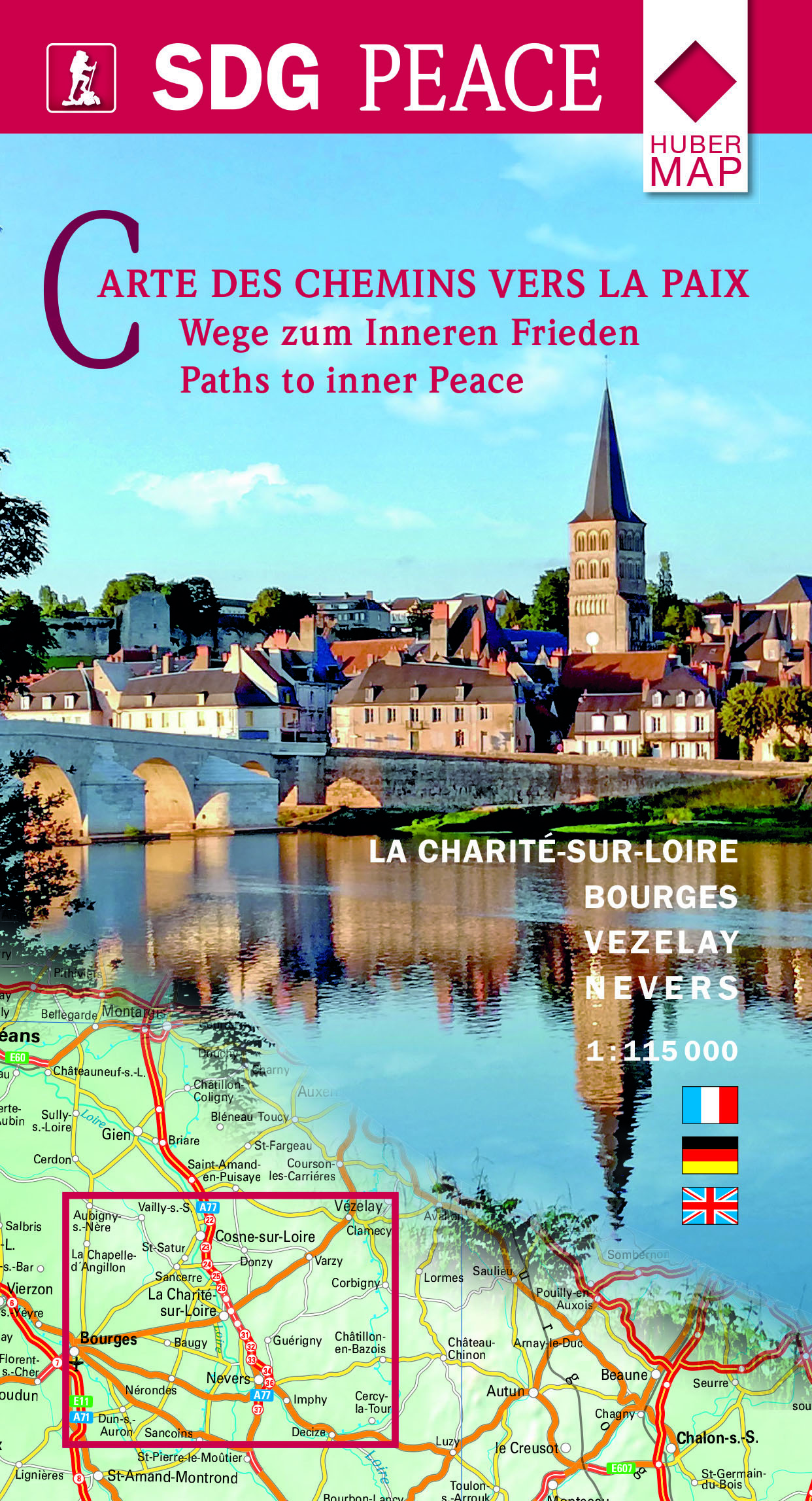 Online bestellen: Wandelkaart Wege zum inneren Frieden | Paths to inner peace | Huber Verlag