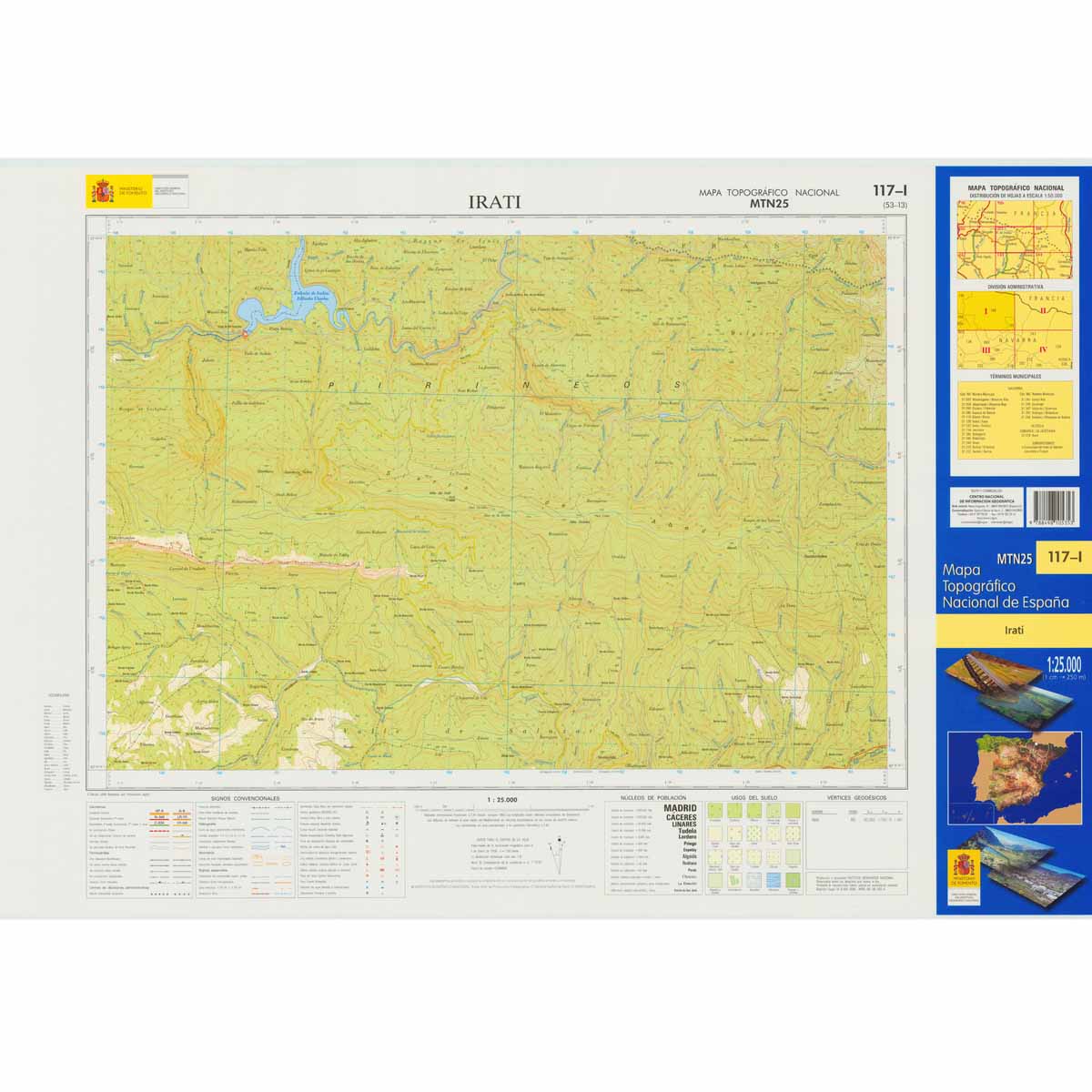 Online bestellen: Topografische kaart 117-I Irati | CNIG - Instituto Geográfico Nacional1