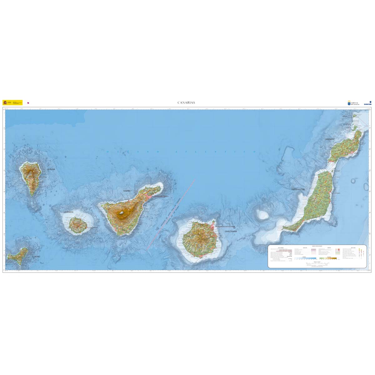 Online bestellen: Wegenkaart - landkaart Canarische eilanden | CNIG - Instituto Geográfico Nacional