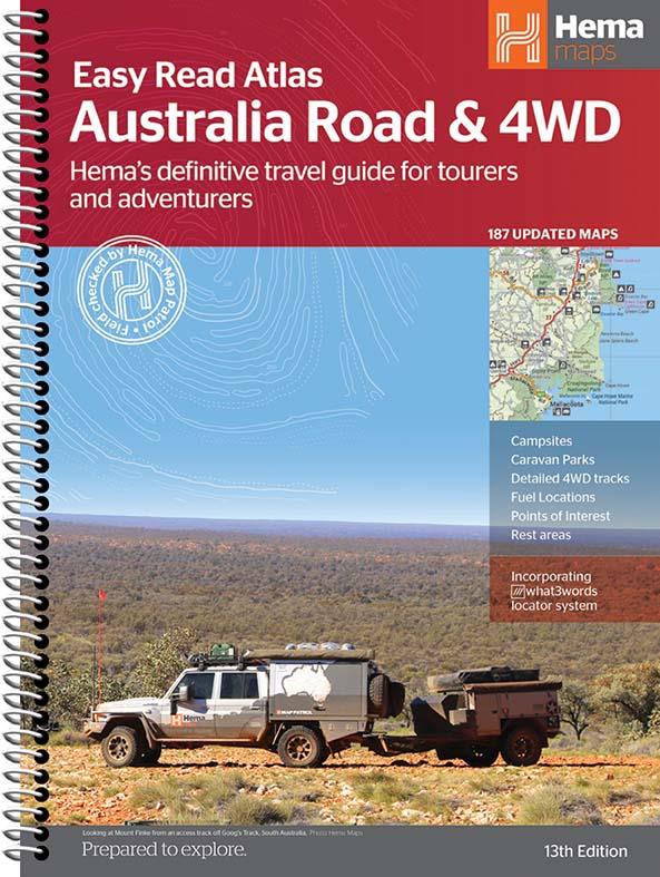 Online bestellen: Wegenatlas Australia Road & 4WD Easy Read Atlas | A3 | Ringband | Hema Maps