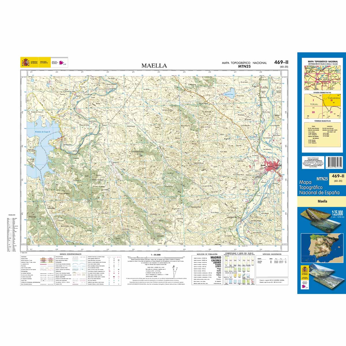 Online bestellen: Topografische kaart 469-II Maella | CNIG - Instituto Geográfico Nacional1