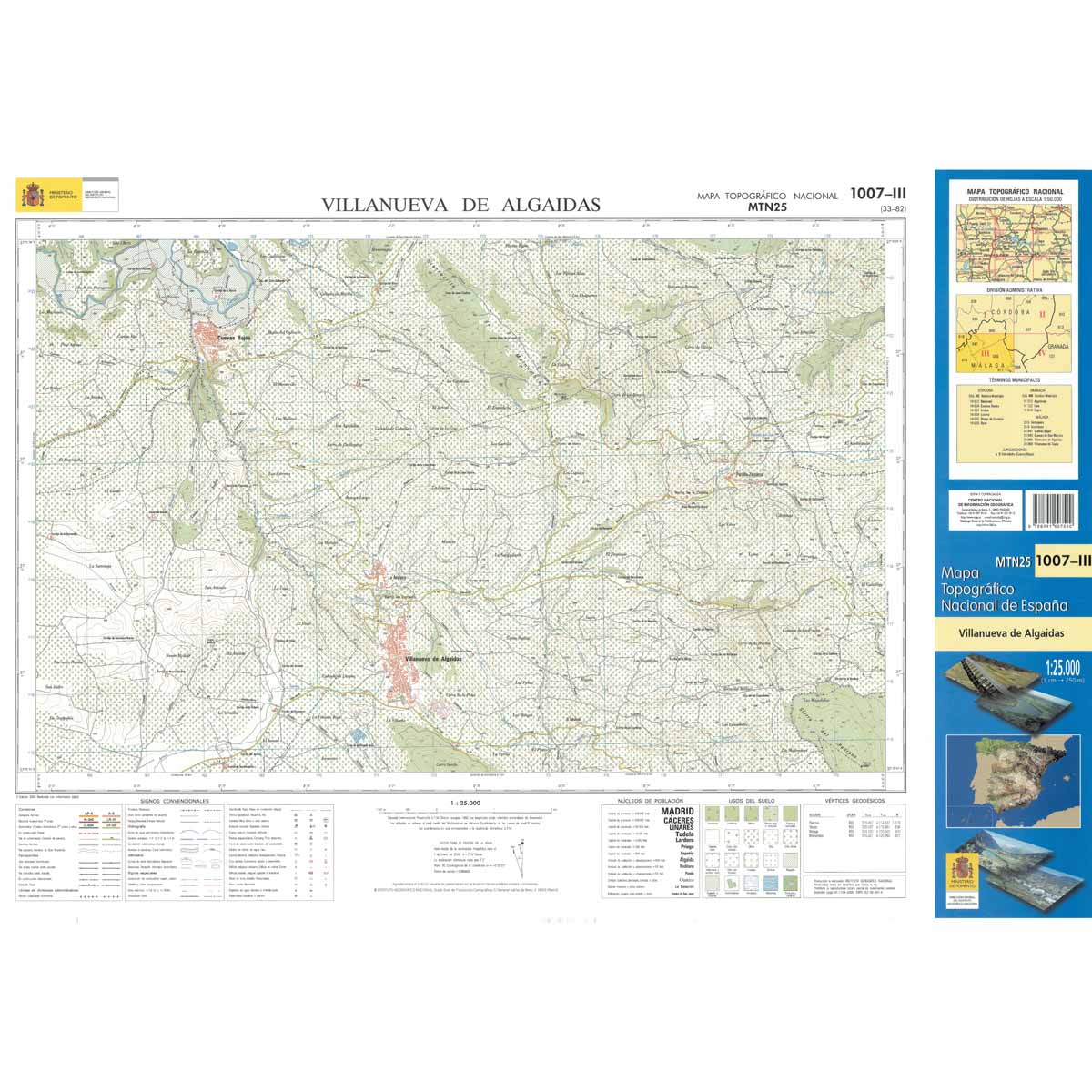 Online bestellen: Topografische kaart 1007-III Villanueva de Algaidas | CNIG - Instituto Geográfico Nacional1