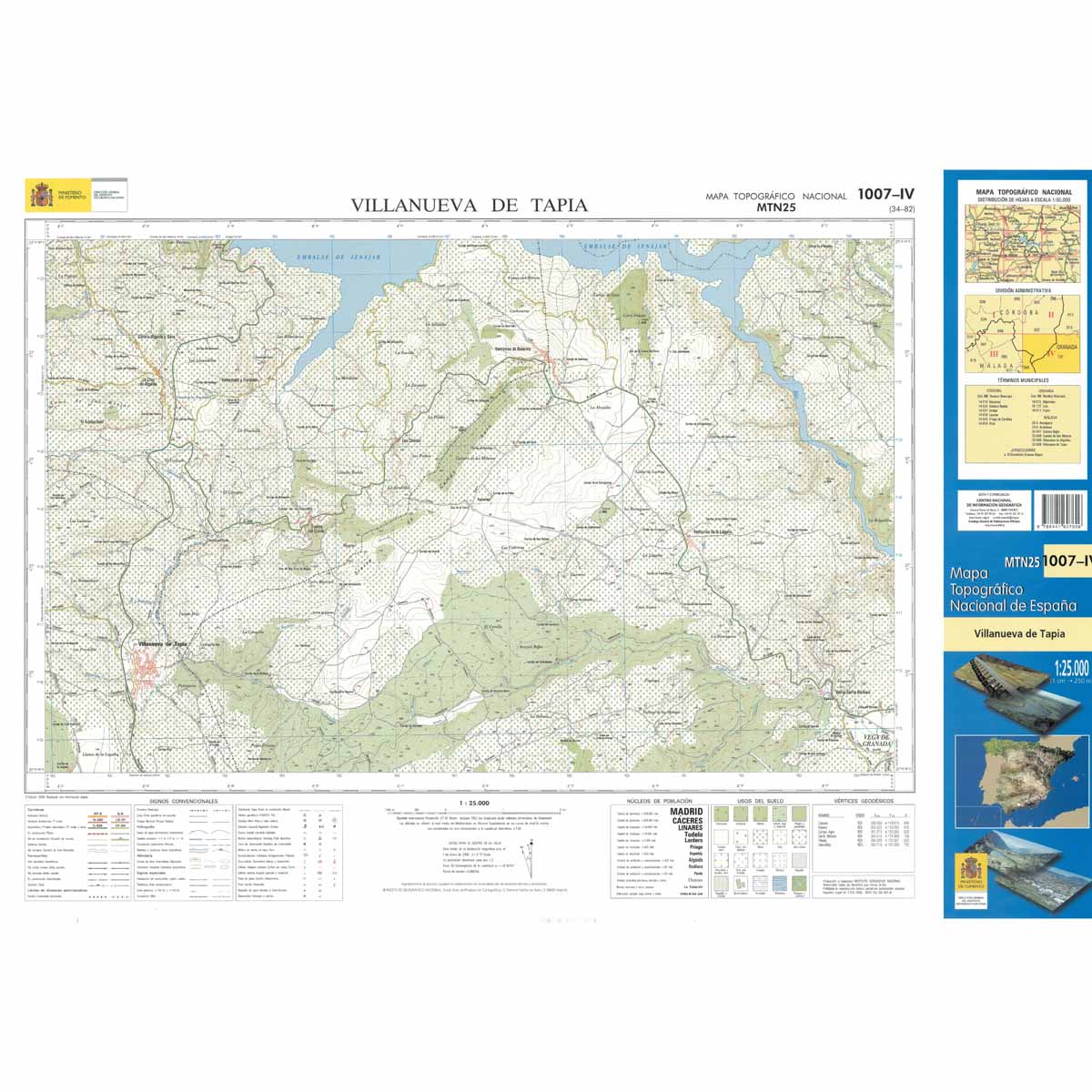 Online bestellen: Topografische kaart 1007-IV Villanueva de Tapia | CNIG - Instituto Geográfico Nacional1