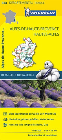 Online bestellen: Wegenkaart - landkaart 334 Alpes de Haute Provence - Hautes Alpes | Michelin