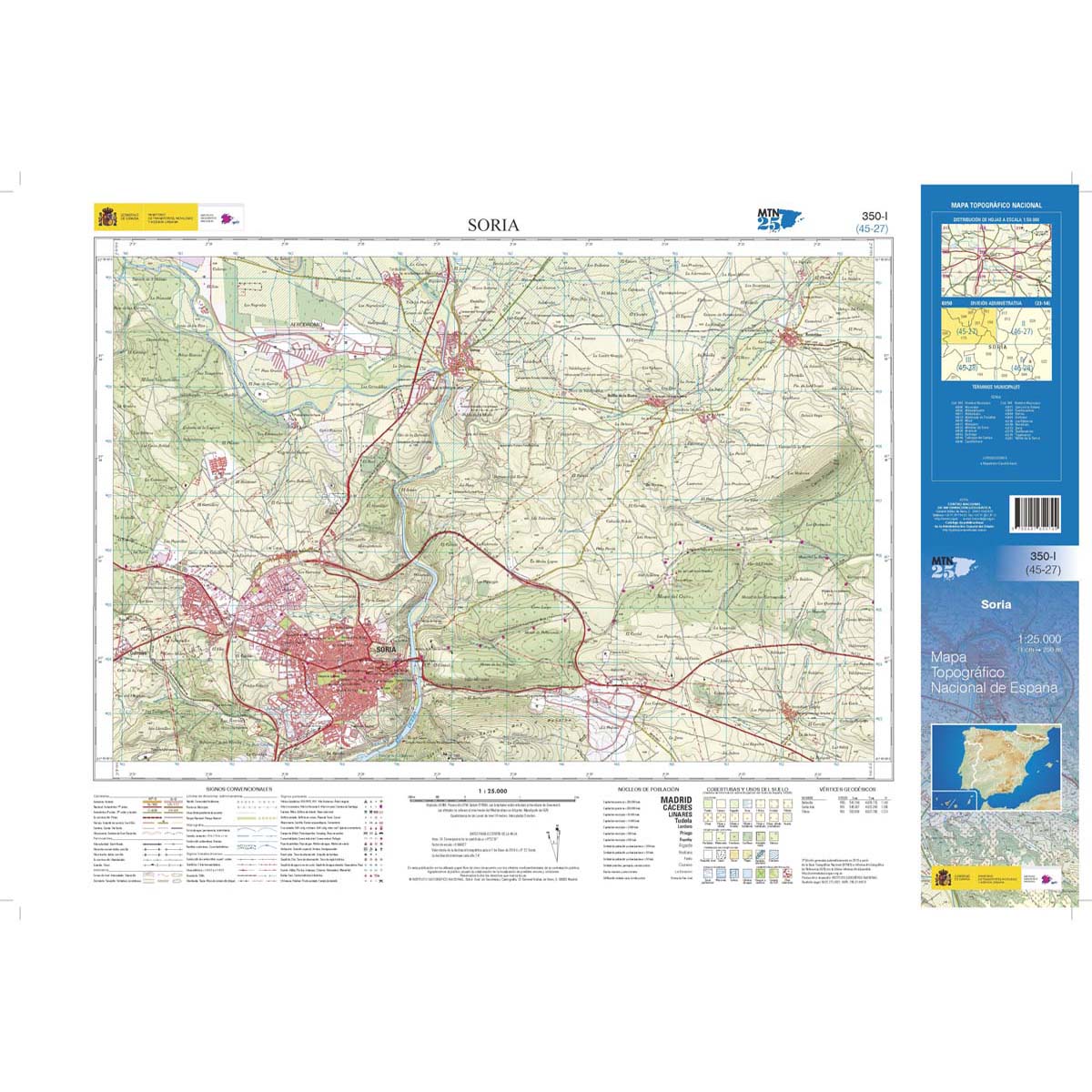 Online bestellen: Topografische kaart 350-I Soria | CNIG - Instituto Geográfico Nacional1