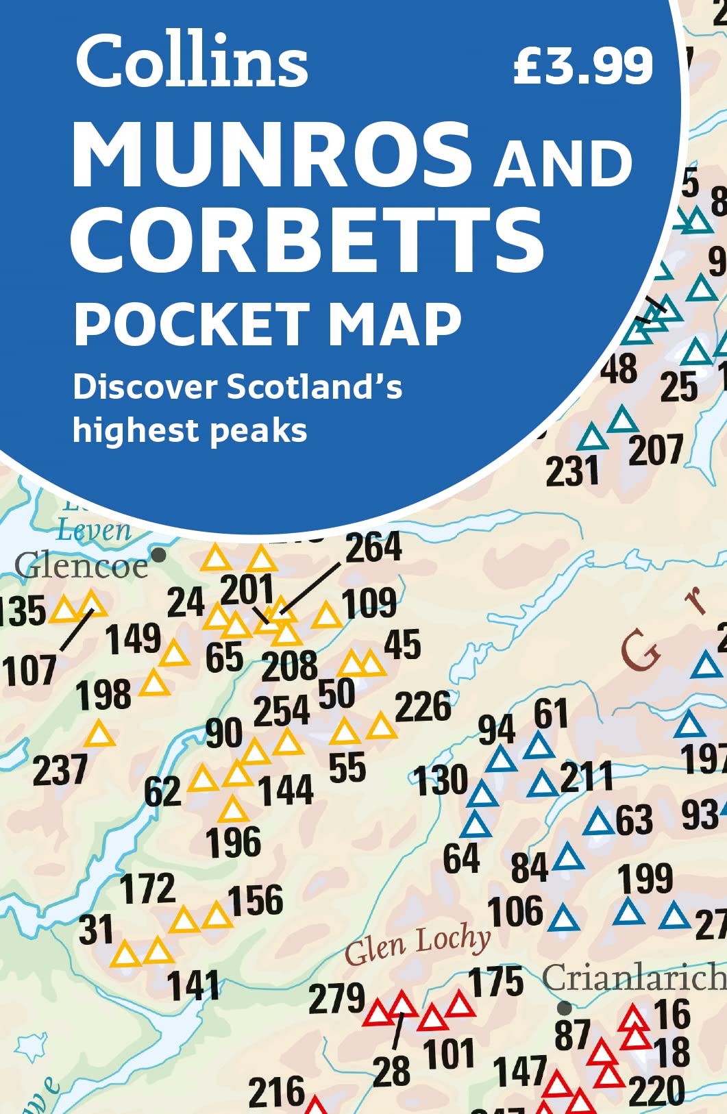 Online bestellen: Wegenkaart - landkaart Pocket Map Munros and Corbetts | Collins