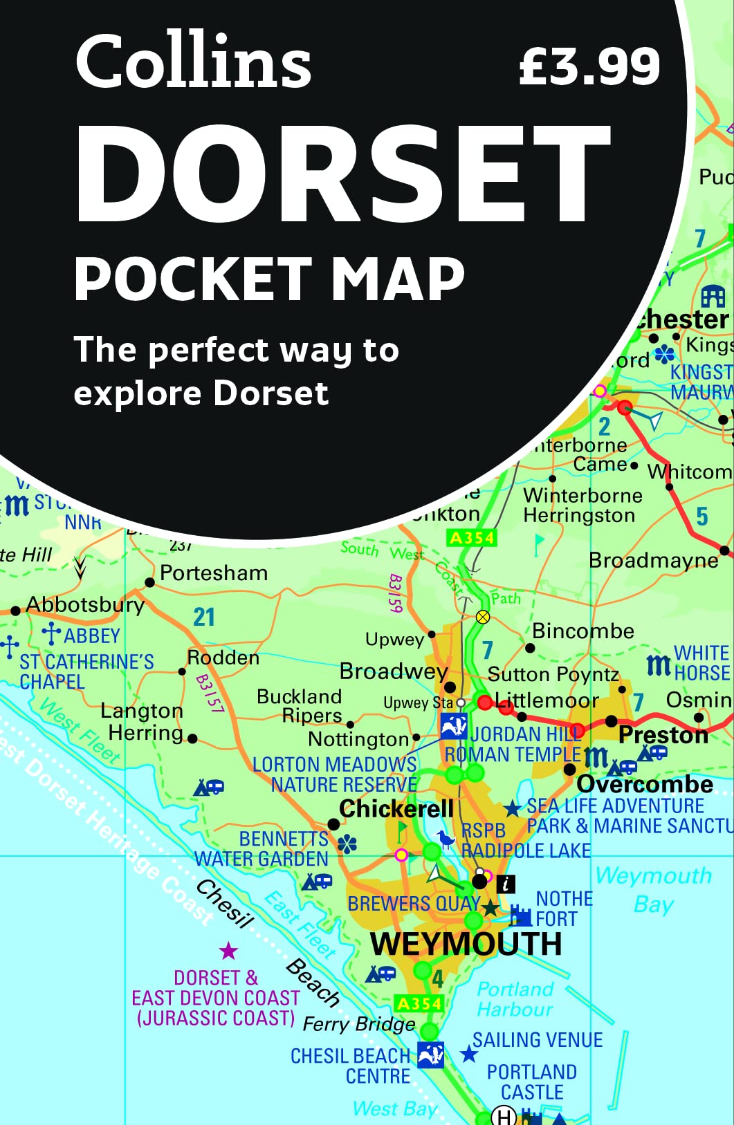 Wegenkaart - landkaart Pocket Map Dorset pocket map (r) | Collins