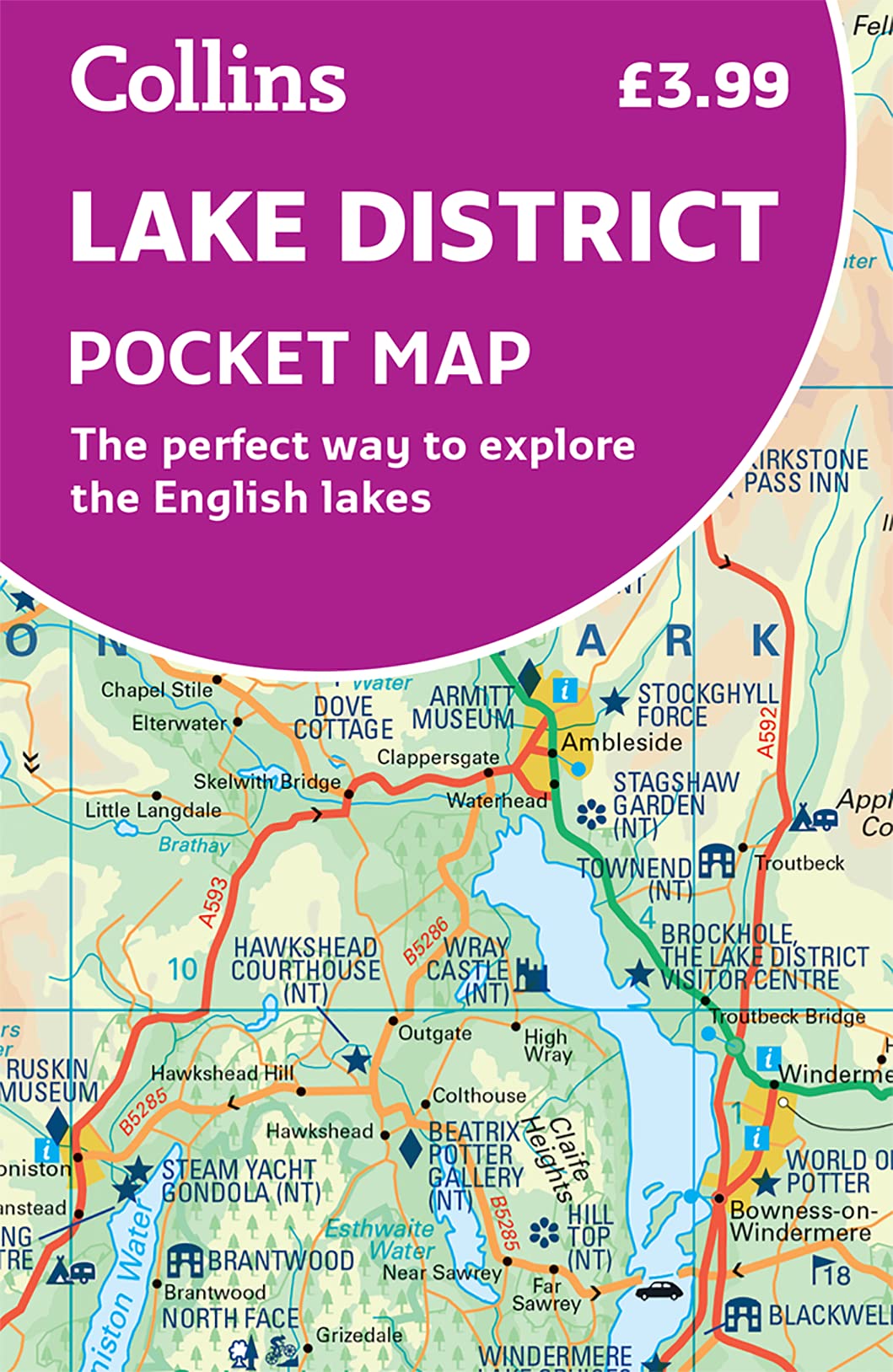 Wegenkaart - landkaart Pocket Map Lake District | Collins