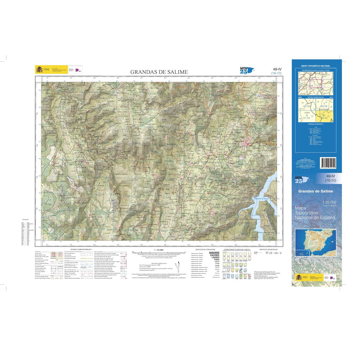 Online bestellen: Topografische kaart 49-IV Grandas de Salime | CNIG - Instituto Geográfico Nacional1