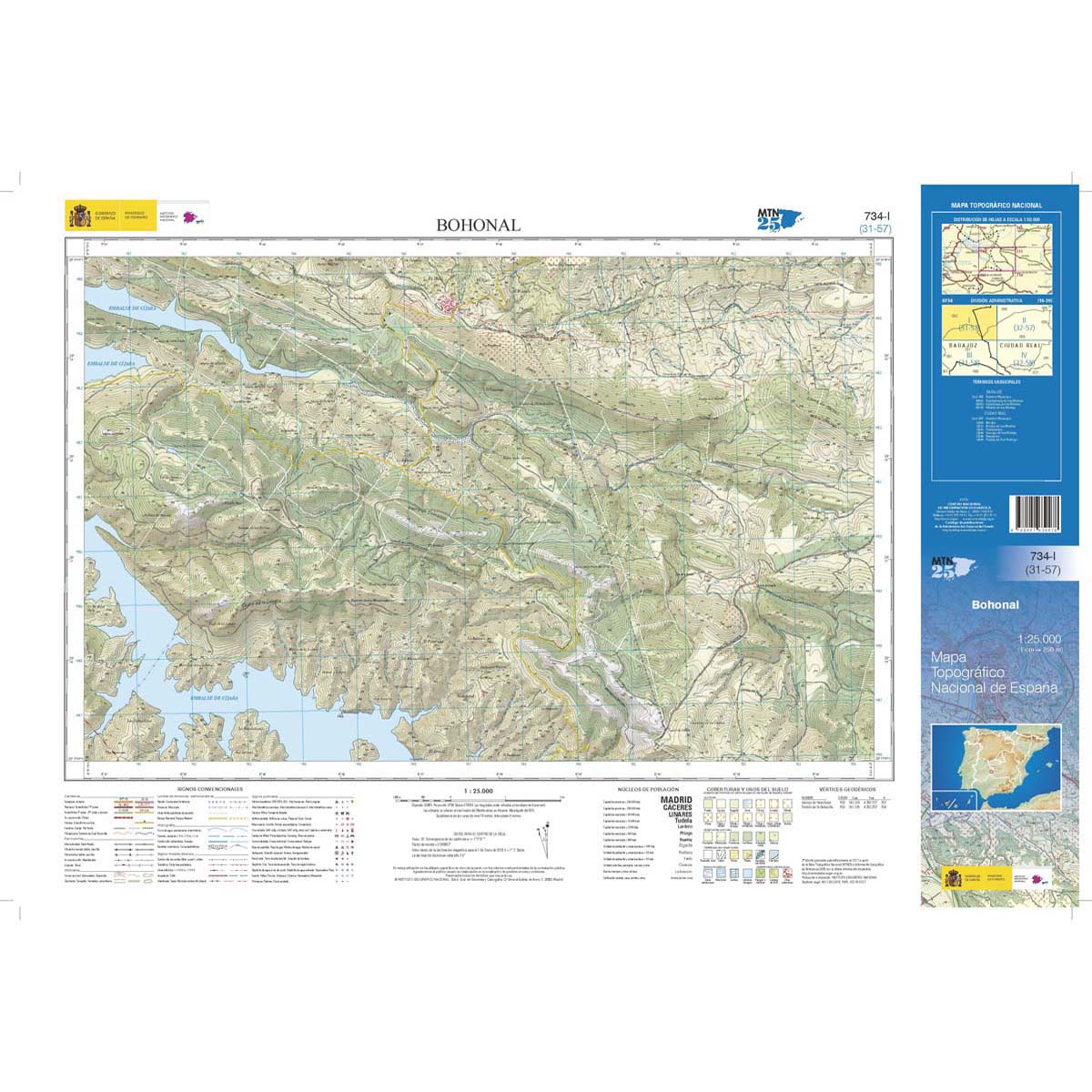 Online bestellen: Topografische kaart 734-I Bohonal | CNIG - Instituto Geográfico Nacional1