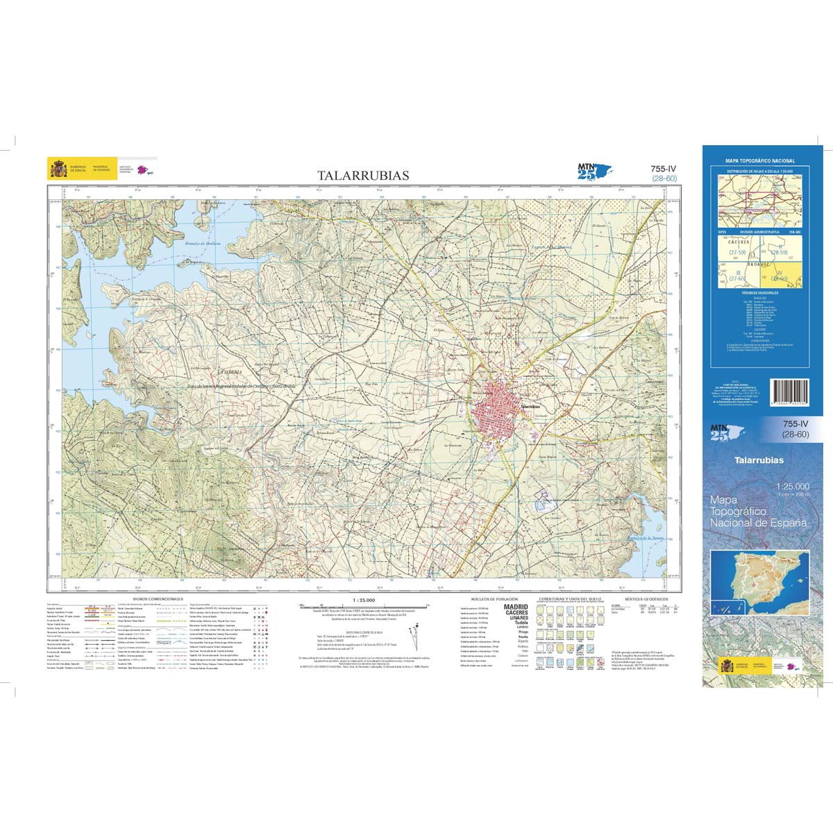 Online bestellen: Topografische kaart 755-IV Talarrubias | CNIG - Instituto Geográfico Nacional1