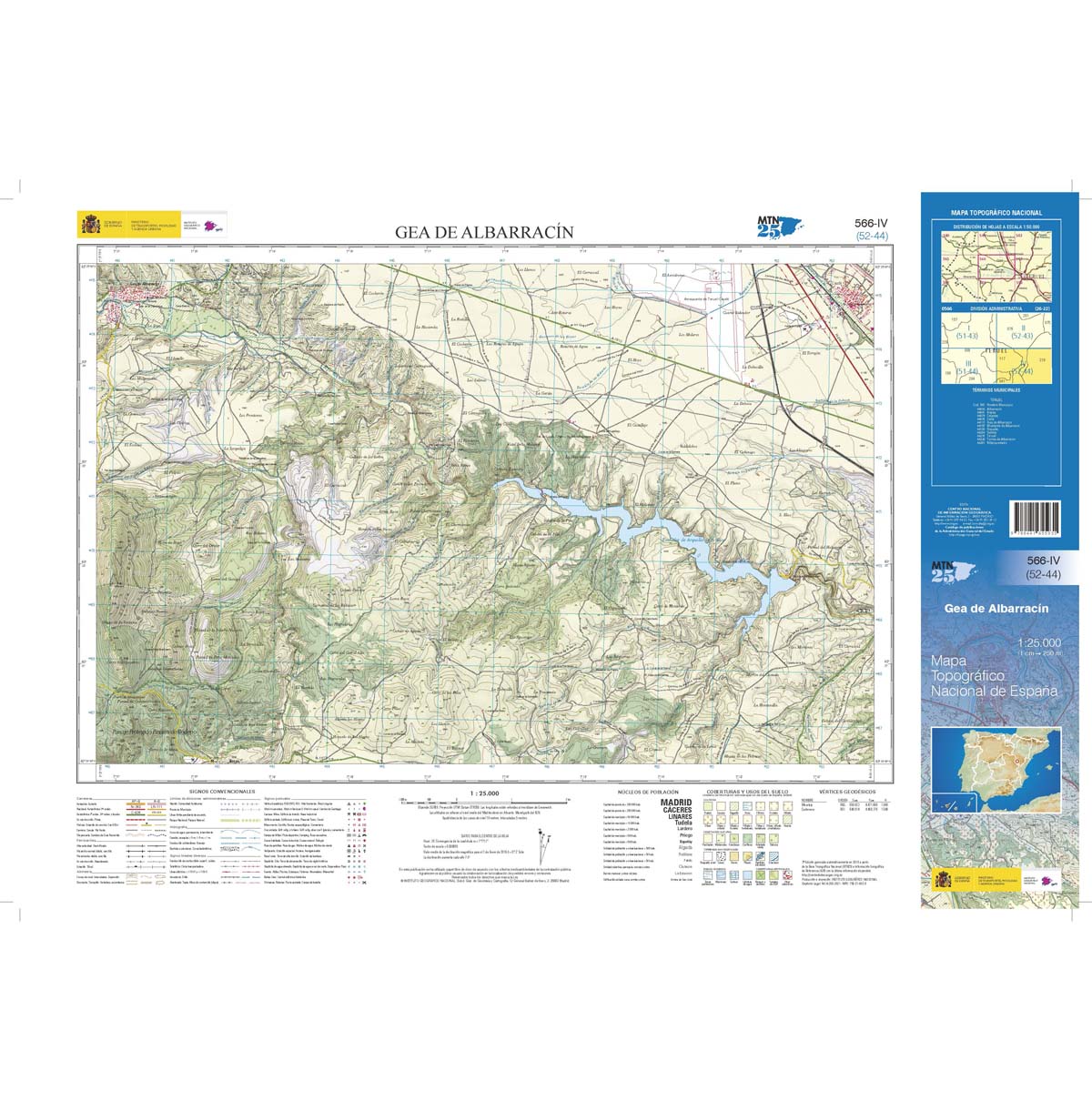 Online bestellen: Topografische kaart 566-IV Gea de Albarracín | CNIG - Instituto Geográfico Nacional1