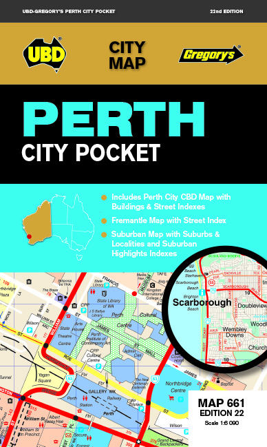 Online bestellen: Stadsplattegrond 661 Perth Pocket | UBD Gregory's