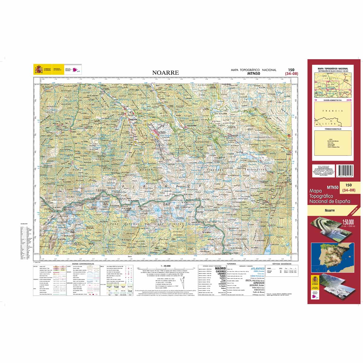 Online bestellen: Topografische kaart 150 MT50 Noarre | CNIG - Instituto Geográfico Nacional1