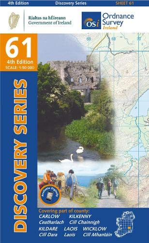 Online bestellen: Wandelkaart 61 Discovery Carlow, Kildare, Kilkenny, Laois, Wicklow | Ordnance Survey Ireland