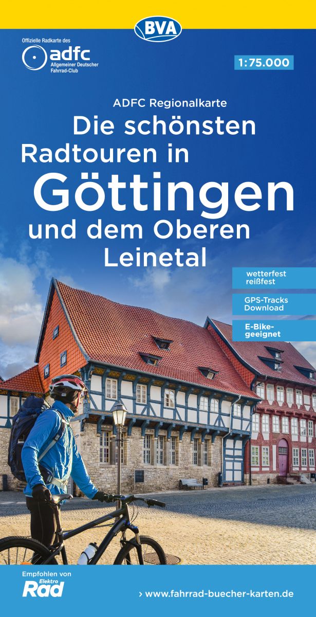 Online bestellen: Fietskaart ADFC Regionalkarte Göttingen / Oberen Leinetal Die Schönsten Radtouren | BVA BikeMedia