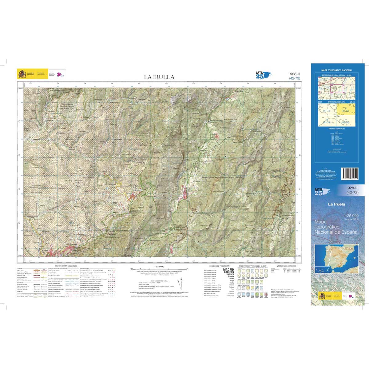 Online bestellen: Topografische kaart 928-II La Iruela | CNIG - Instituto Geográfico Nacional1