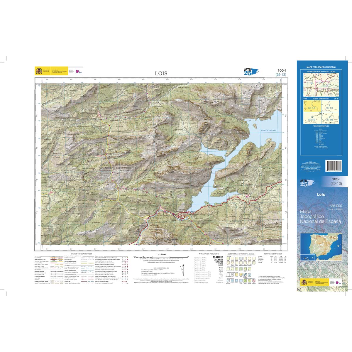 Online bestellen: Topografische kaart 105-I Lois | CNIG - Instituto Geográfico Nacional1