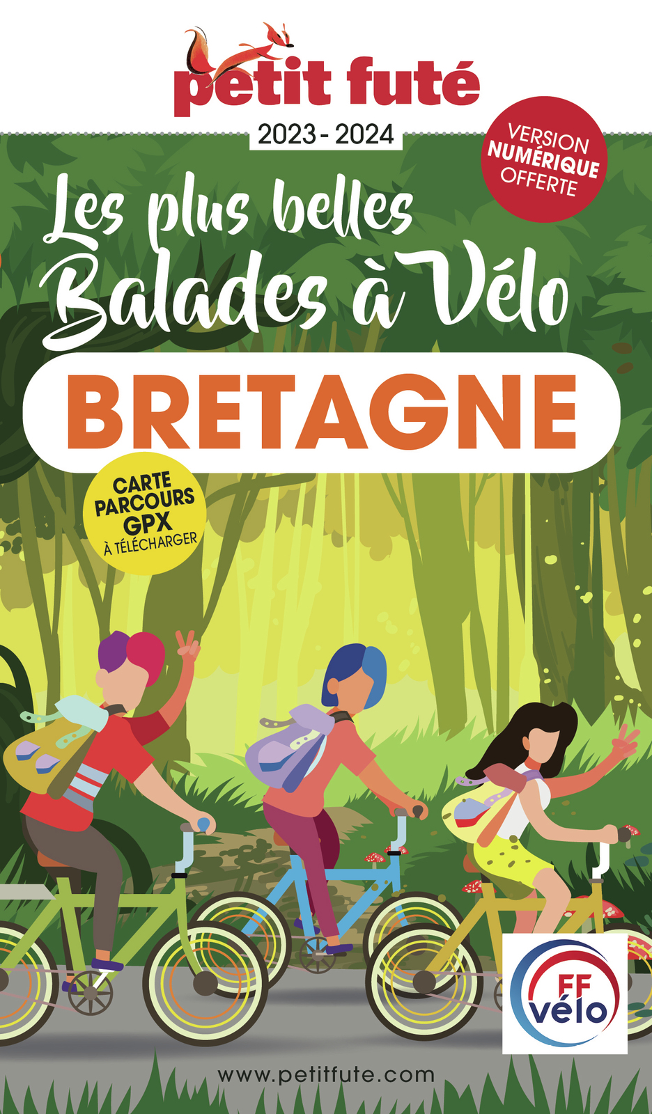 Online bestellen: Fietsgids Les plus belles balades à vélo Bretagne 23-24 | Petit Futé