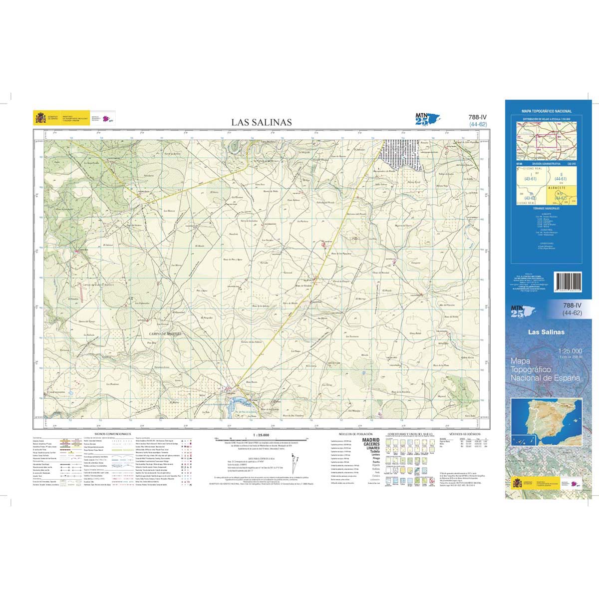 Online bestellen: Topografische kaart 788-IV Las Salinas | CNIG - Instituto Geográfico Nacional1