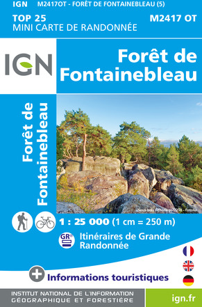 Online bestellen: Wandelkaart 2417OT Forêt de Fontainebleau mini | IGN - Institut Géographique National