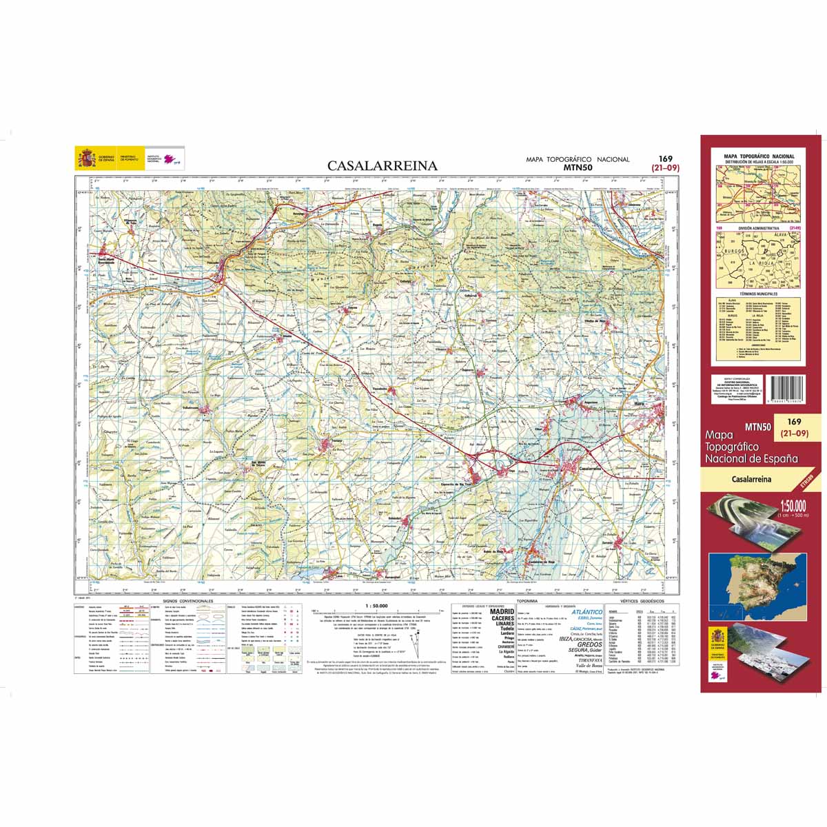 Online bestellen: Topografische kaart 169 MT50 Casalarreina | CNIG - Instituto Geográfico Nacional1