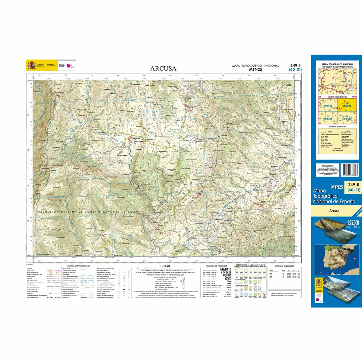 Online bestellen: Topografische kaart 249-II Arcusa | CNIG - Instituto Geográfico Nacional1