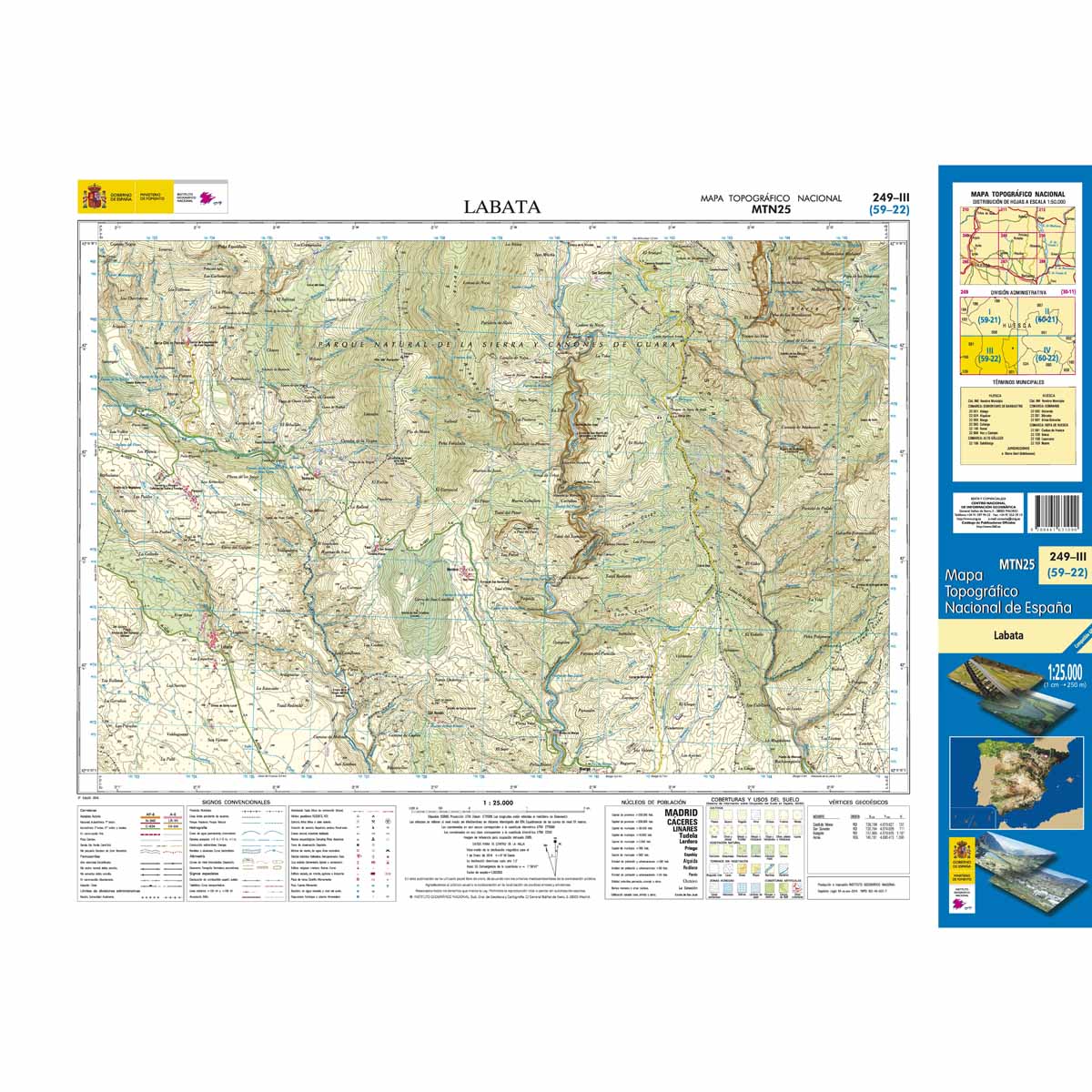 Online bestellen: Topografische kaart 249-III Labata | CNIG - Instituto Geográfico Nacional1