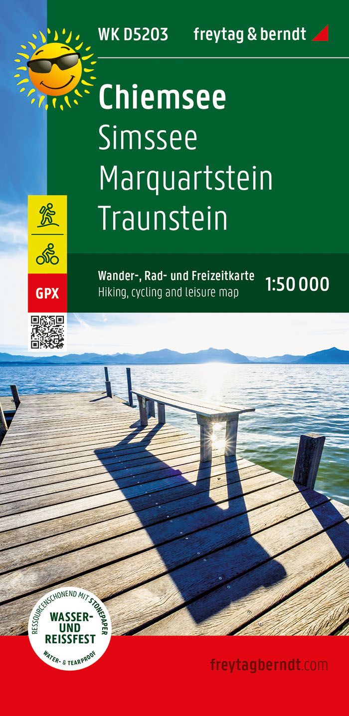 Online bestellen: Fietskaart - Wandelkaart 5203 Chiemsee-Slimssee-Marquartstein-Traunstein +infoguide | Freytag & Berndt