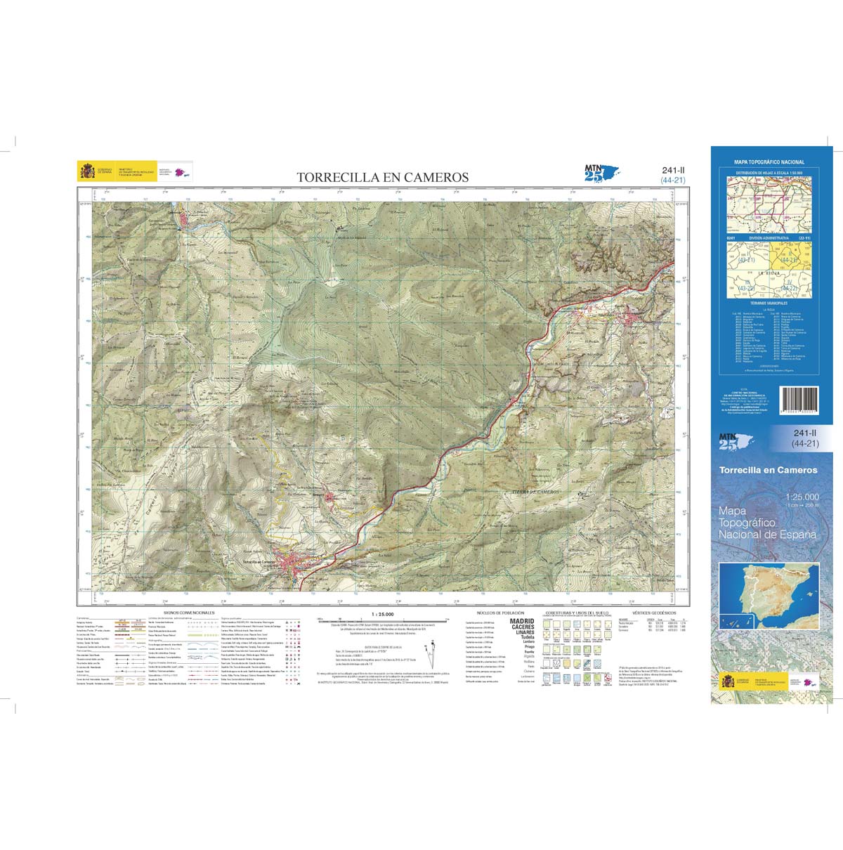 Online bestellen: Topografische kaart 241-II Torrecilla en Cameros | CNIG - Instituto Geográfico Nacional1