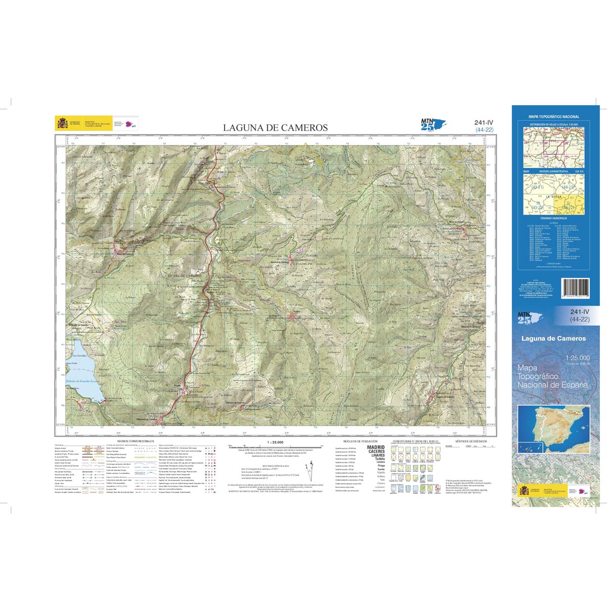 Online bestellen: Topografische kaart 241-IV Laguna de Cameros | CNIG - Instituto Geográfico Nacional1