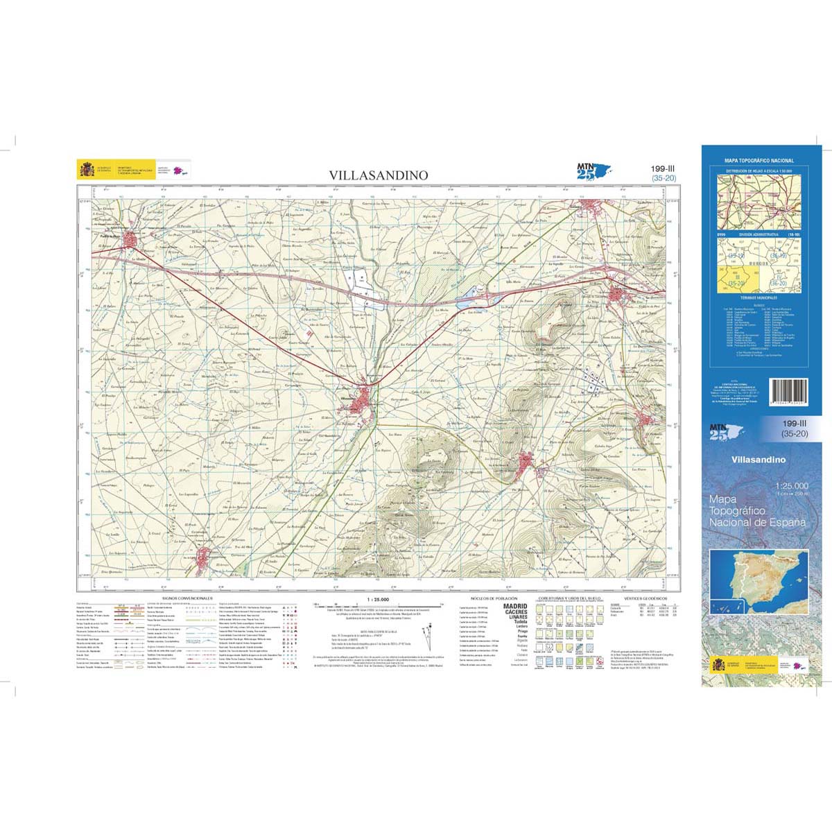 Online bestellen: Topografische kaart 199-III Villasandino | CNIG - Instituto Geográfico Nacional1