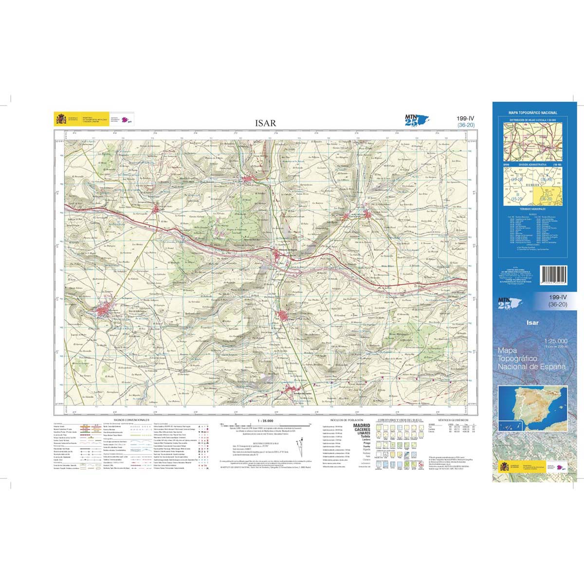 Online bestellen: Topografische kaart 199-IV Isar | CNIG - Instituto Geográfico Nacional1