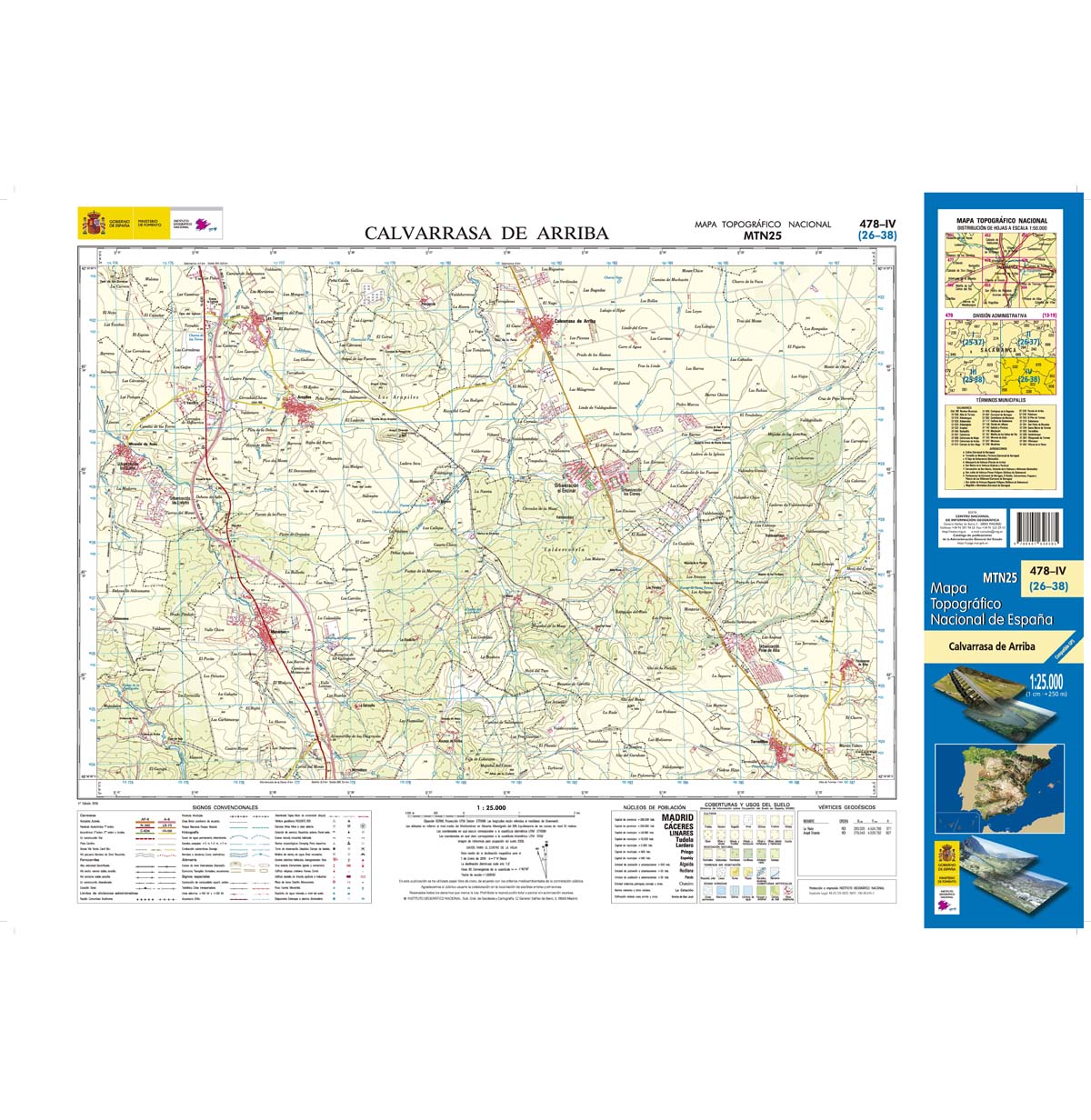 Online bestellen: Topografische kaart 478-IV Calvarrasa de Arriba | CNIG - Instituto Geográfico Nacional1