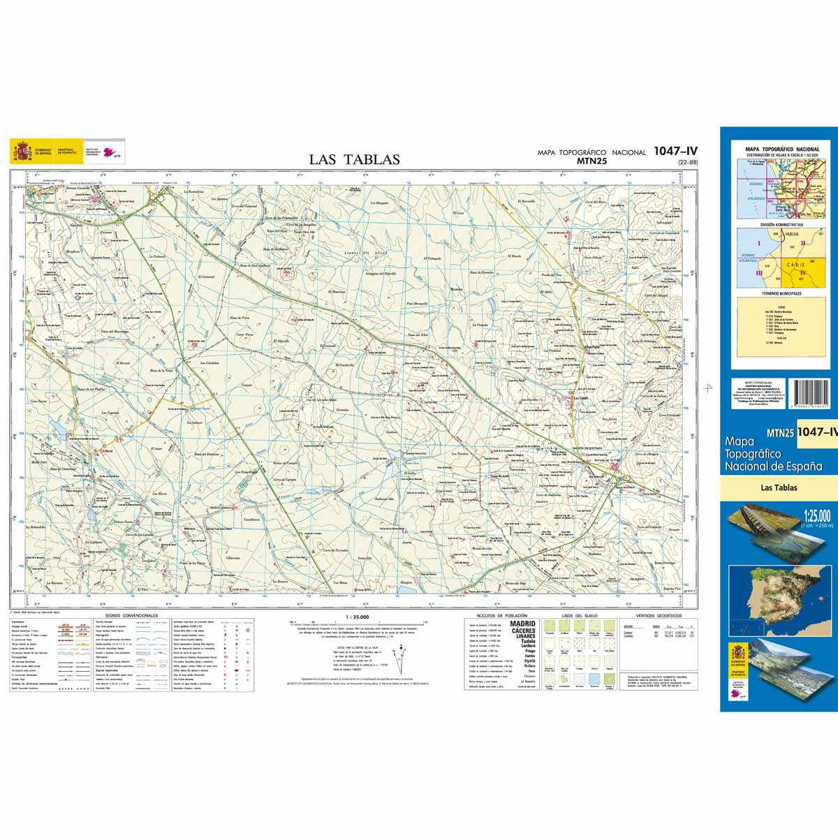 Online bestellen: Topografische kaart 1047-IV Las Tablas | CNIG - Instituto Geográfico Nacional1