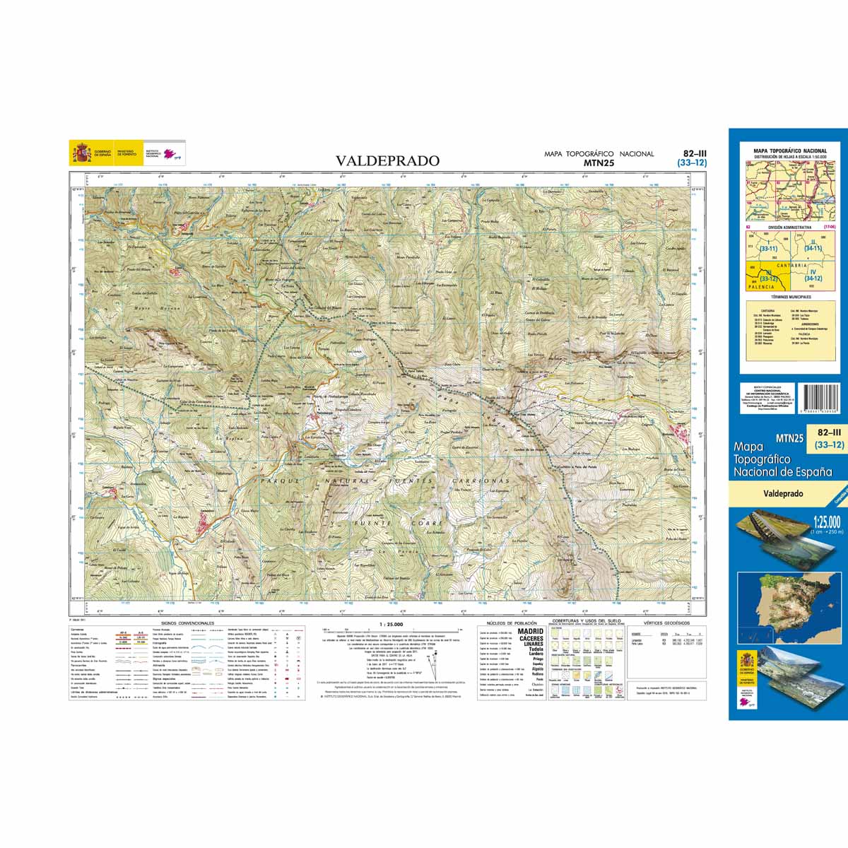 Online bestellen: Topografische kaart 82-III Valdeprado | CNIG - Instituto Geográfico Nacional1