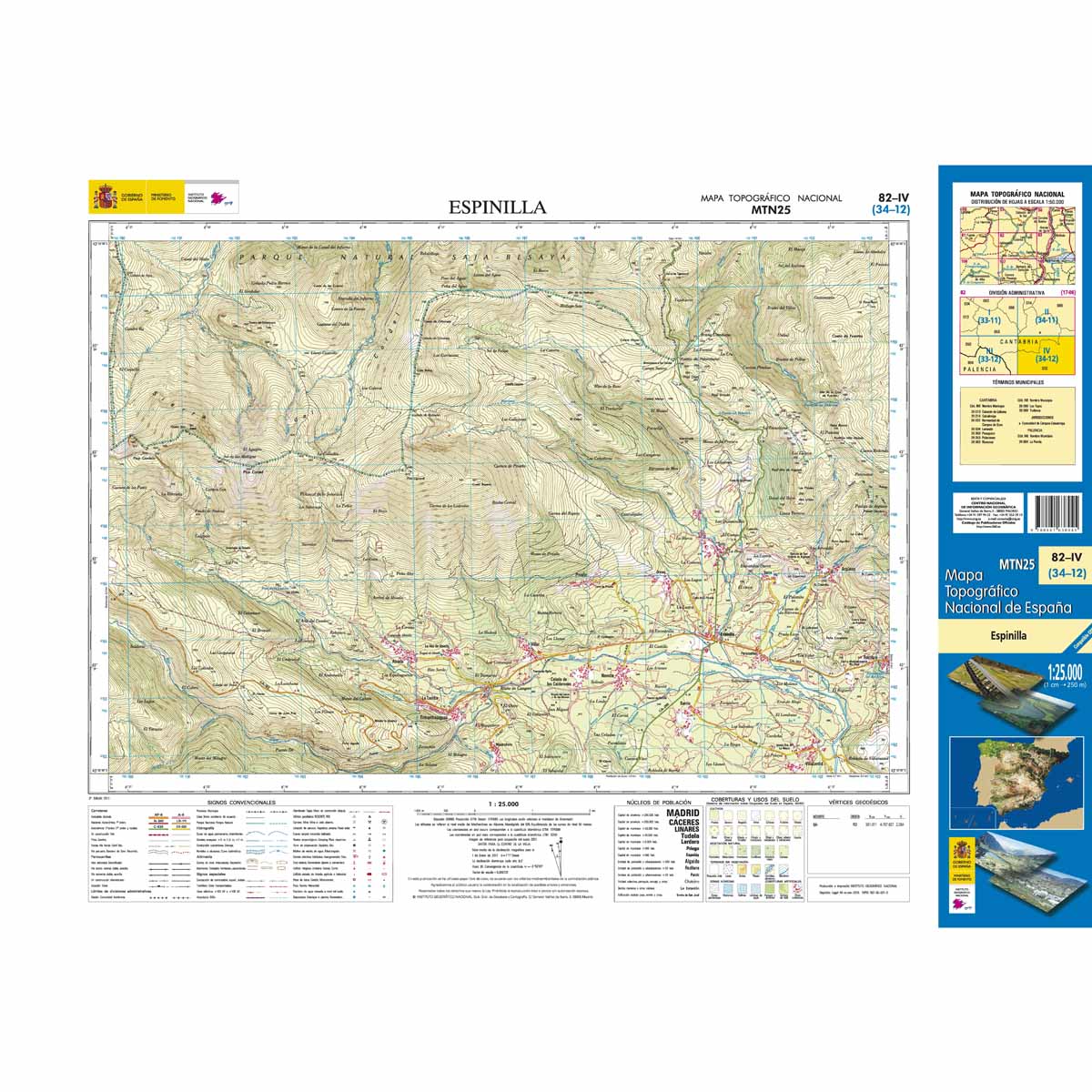 Online bestellen: Topografische kaart 82-IV Espinilla | CNIG - Instituto Geográfico Nacional1