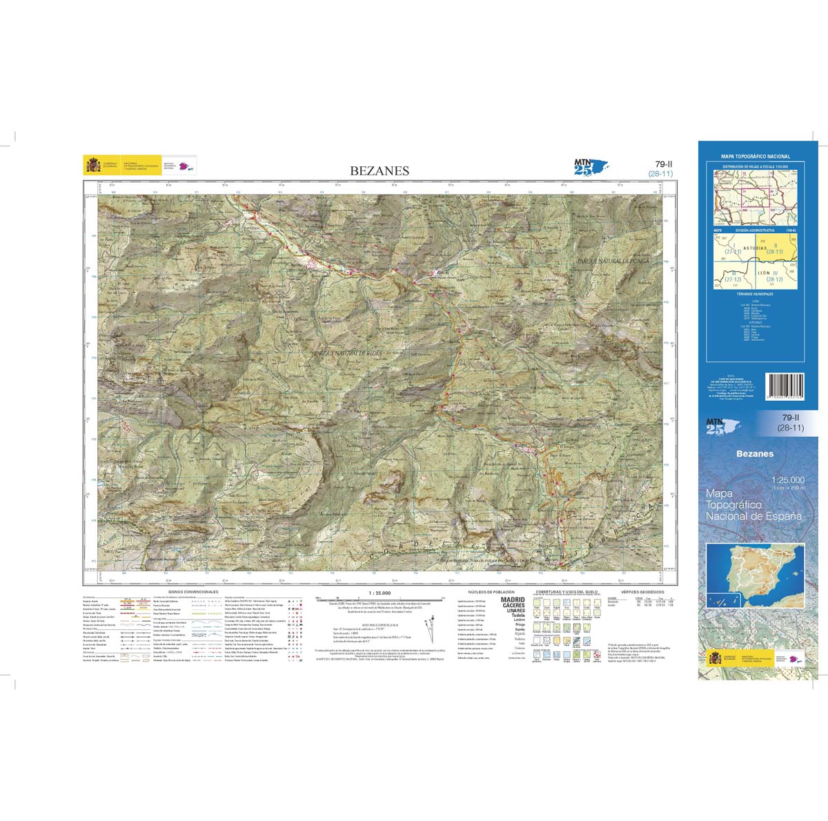 Online bestellen: Topografische kaart 79-II Bezanes | CNIG - Instituto Geográfico Nacional1